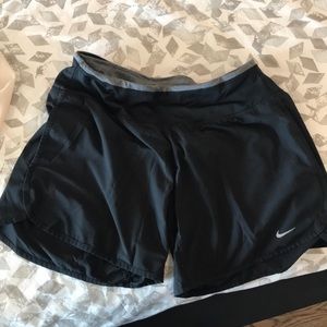 Nike dri-fit black running shorts (small)